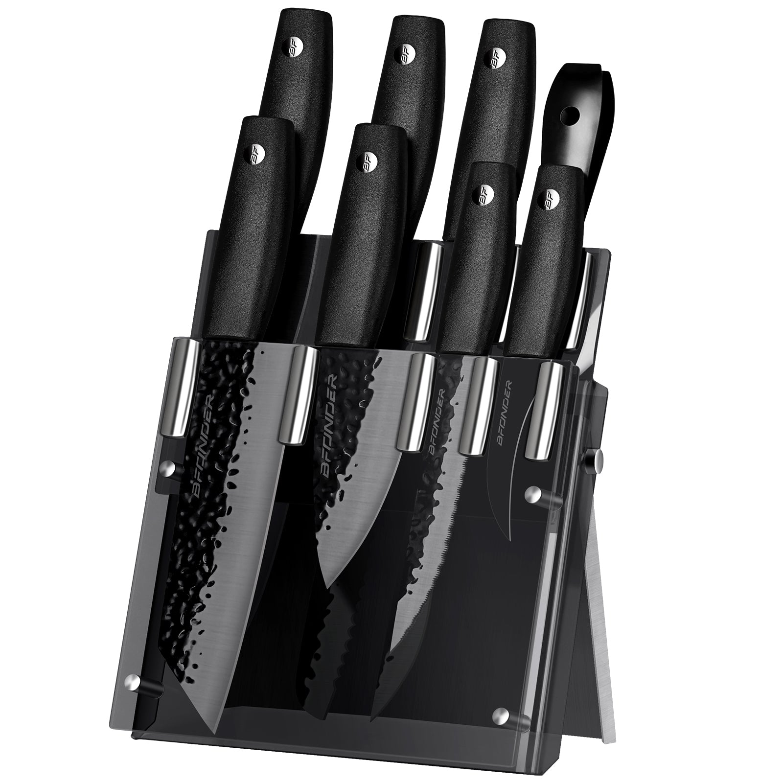  Bfonder Kitchen Knife Set with Wooden Box, 4PCS Professional  Chef Knife Set for Bread Garnishing, High Carbon Stainless Steel Japanese  Knife Sets with Ultra Sharp Blade & Ergonomic Handle, Gift Box